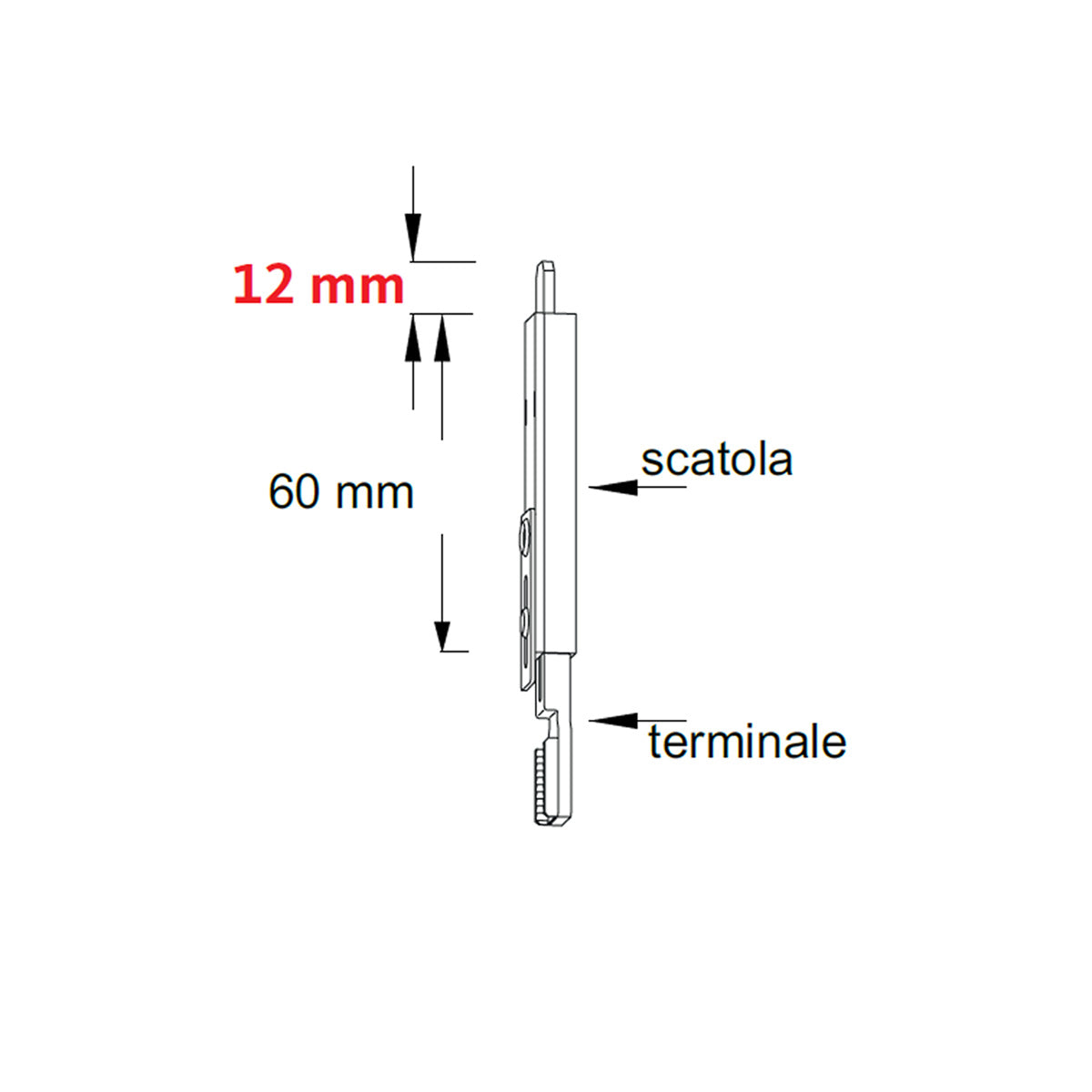 TERMINALE SUPERIORE DA 60 MM G-U
