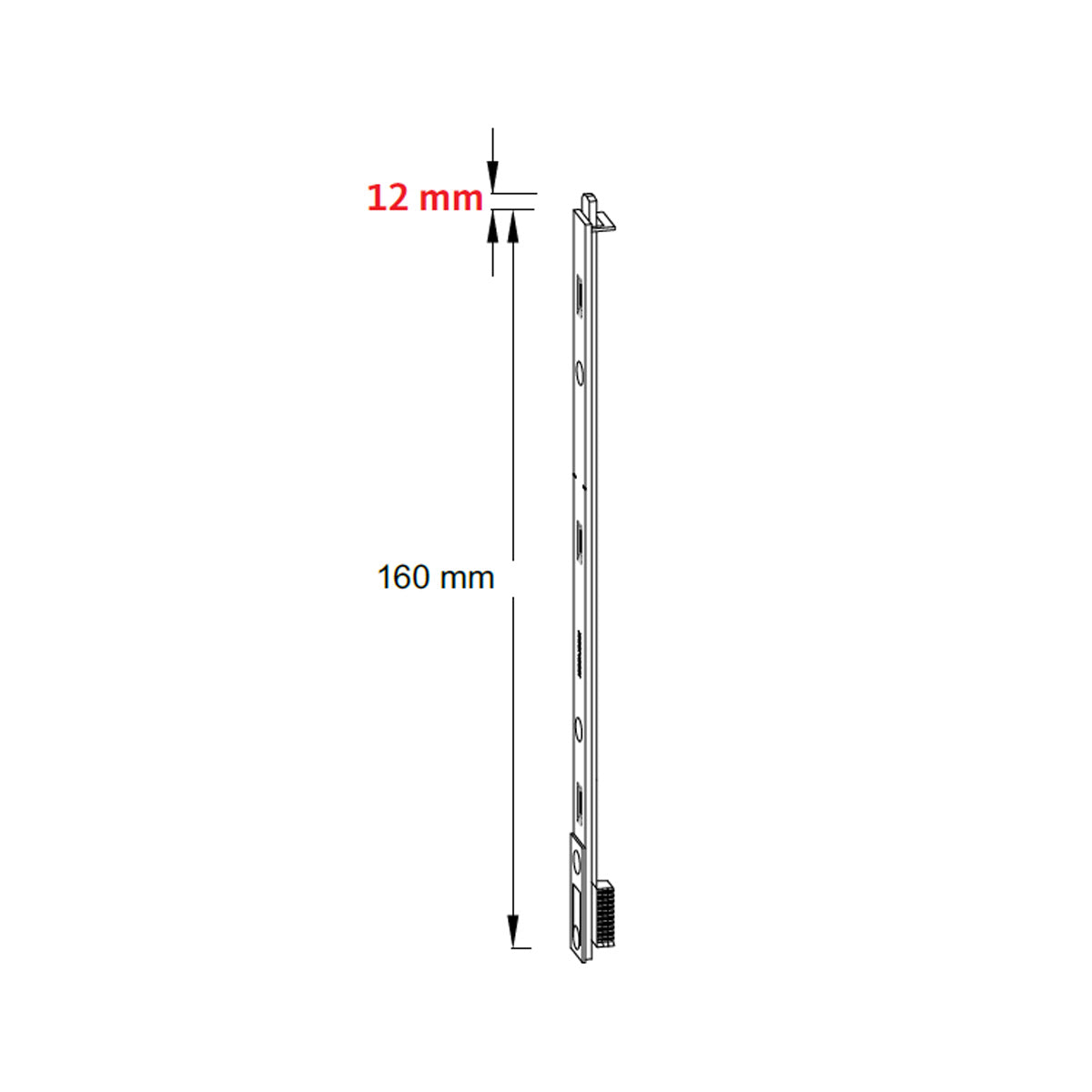 TERMINALE SUPERIORE DA 160MM G-U