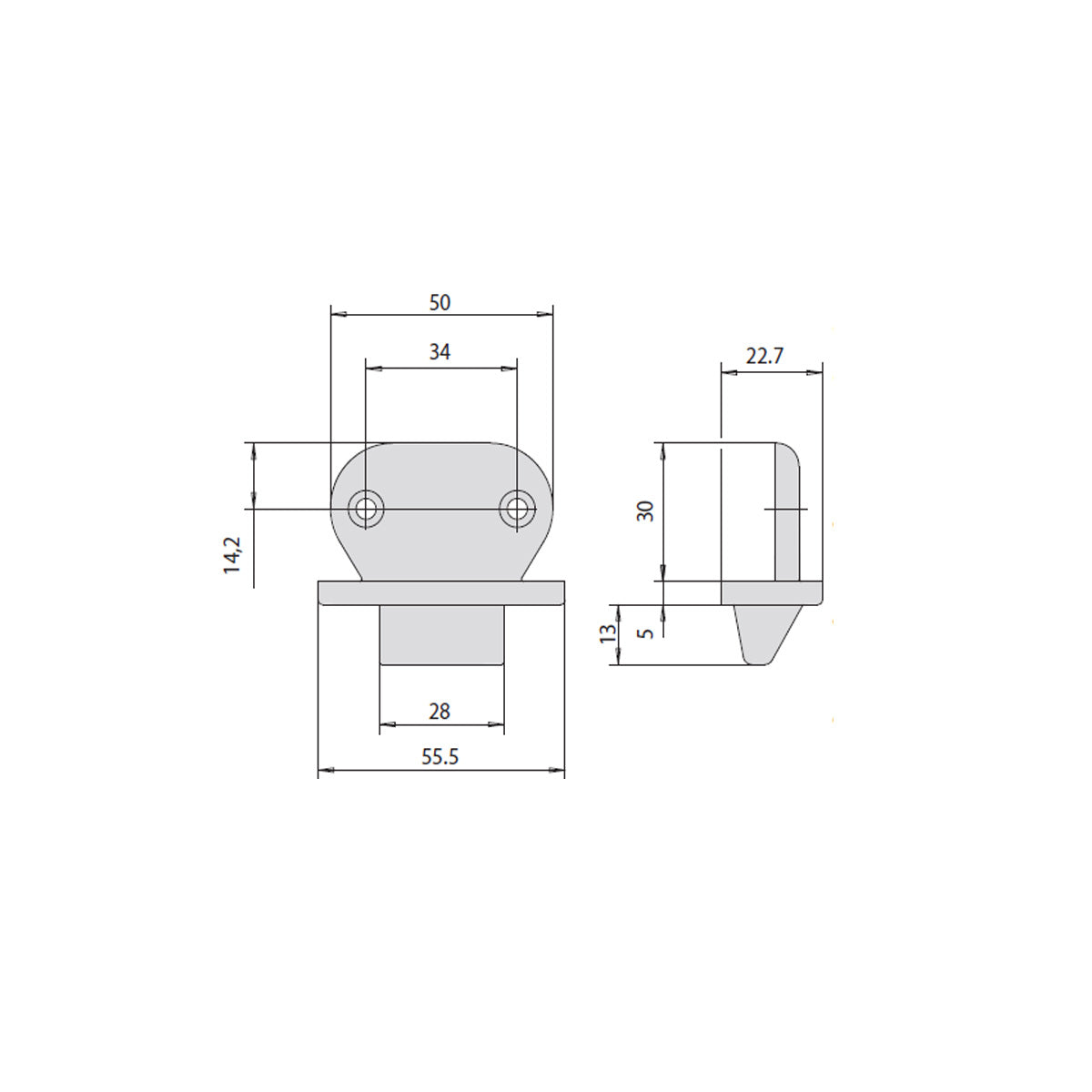 BOCCHETTA REGOLABILE PER PORTE IN LEGNO E PVC 1.07072.33.0