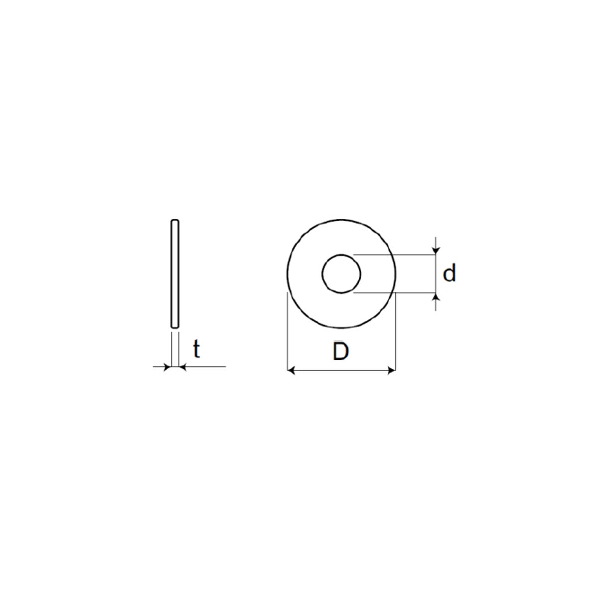 RONDELLA PIANA ZINCATA 15X28 MM 20 PEZZI