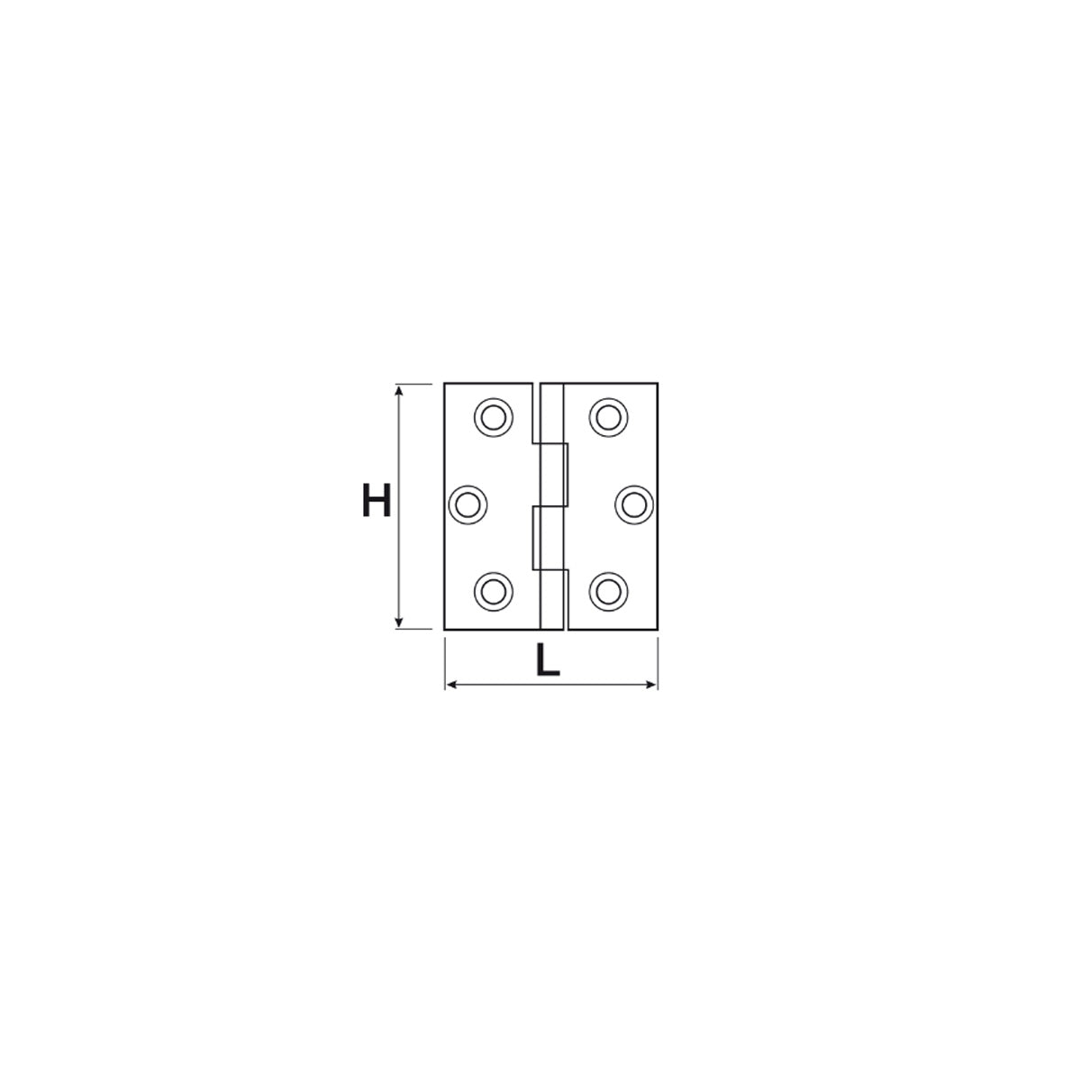 CERNIERA FRESATA PIANA 50X40 NICHEL