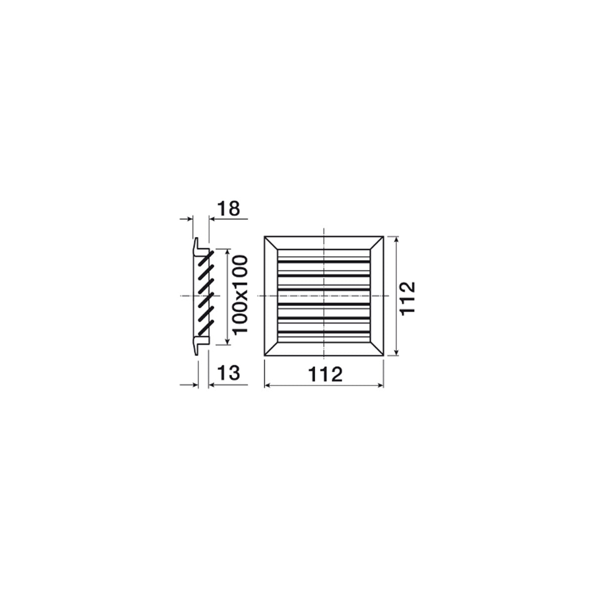 GRIGLIA LEGNO FAGGIO 112X112