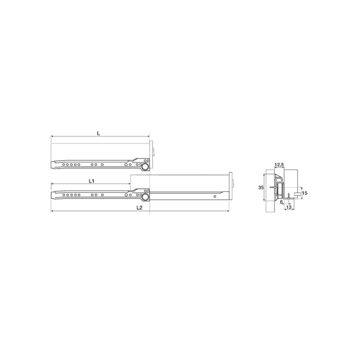 GUIDA CON ALETTA 55CM BIANCA