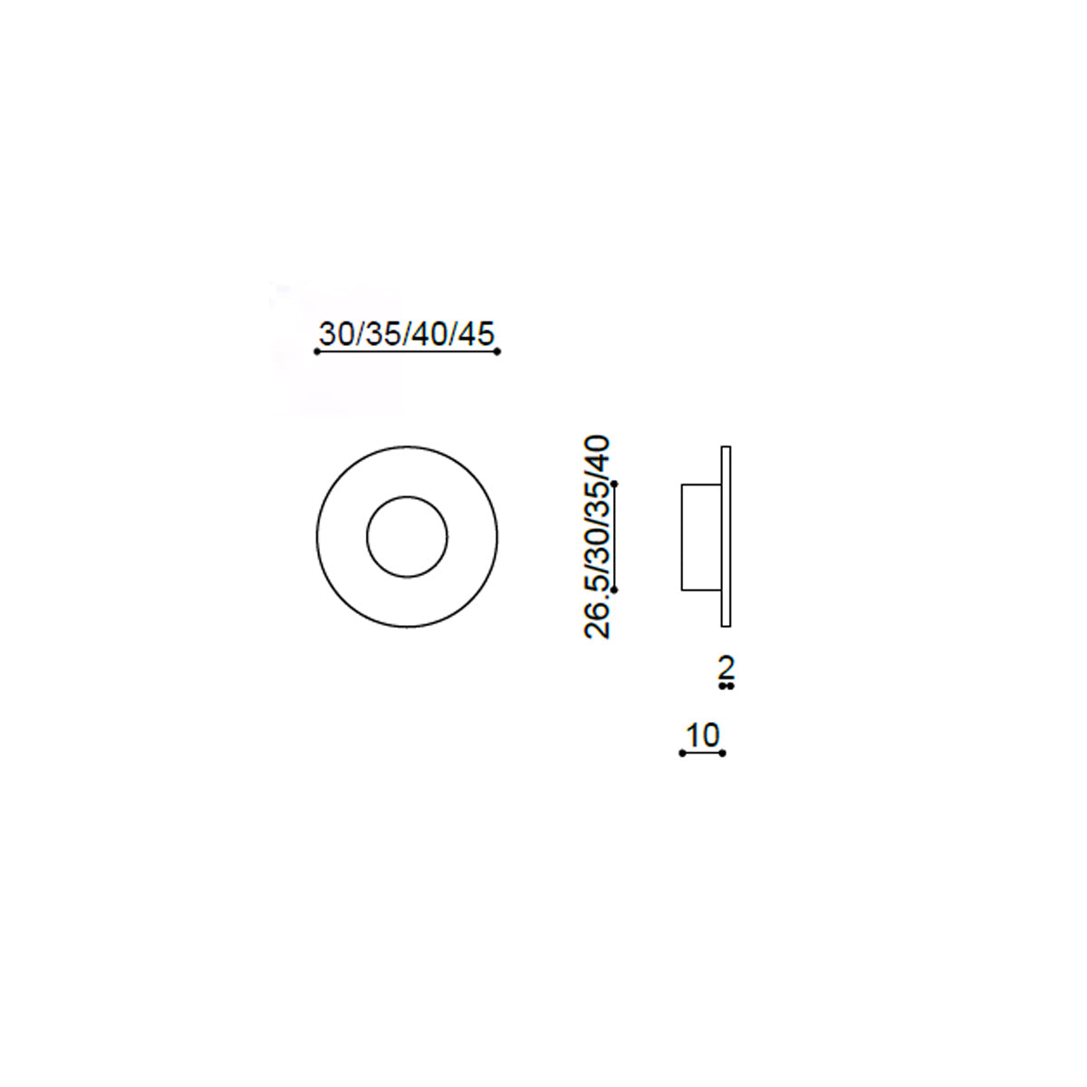 MANIGLIA INCASSO TONDA EDGE 10 CROMO SATINATO