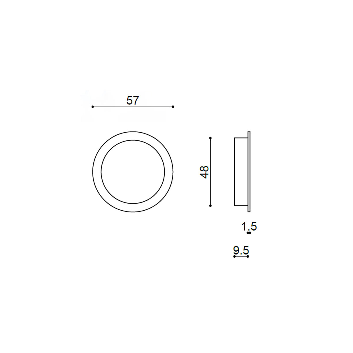 MANIGLIA INCASSO TONDA EDGE 11 CROMO SATINATO
