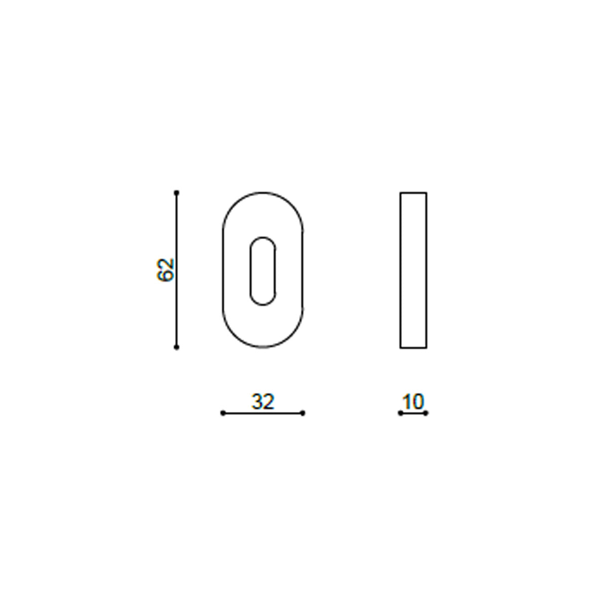 BOCCHETTA OVALE FORO PATENT ARGENTO F1 TECH 63