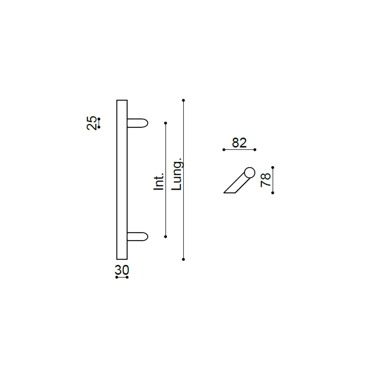 MANIGLIONE INT. 300MM LUNG. 500MM ILS PLEASE