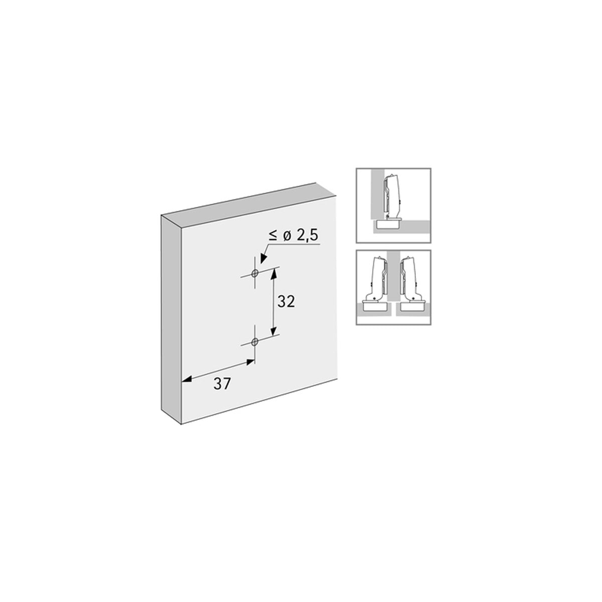 BASETTA A CROCE 8099 PER FORO 2,5MM SPESSORE 0,0MM 2 PEZZI