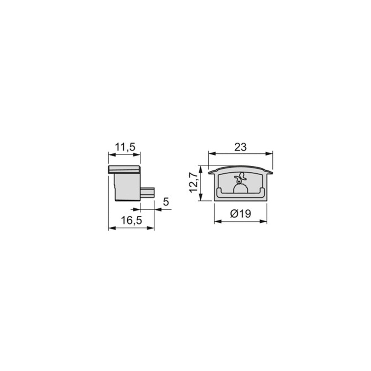 ACCESSORIO PER INCASSO PROFILO CURVO LYNX 5144221