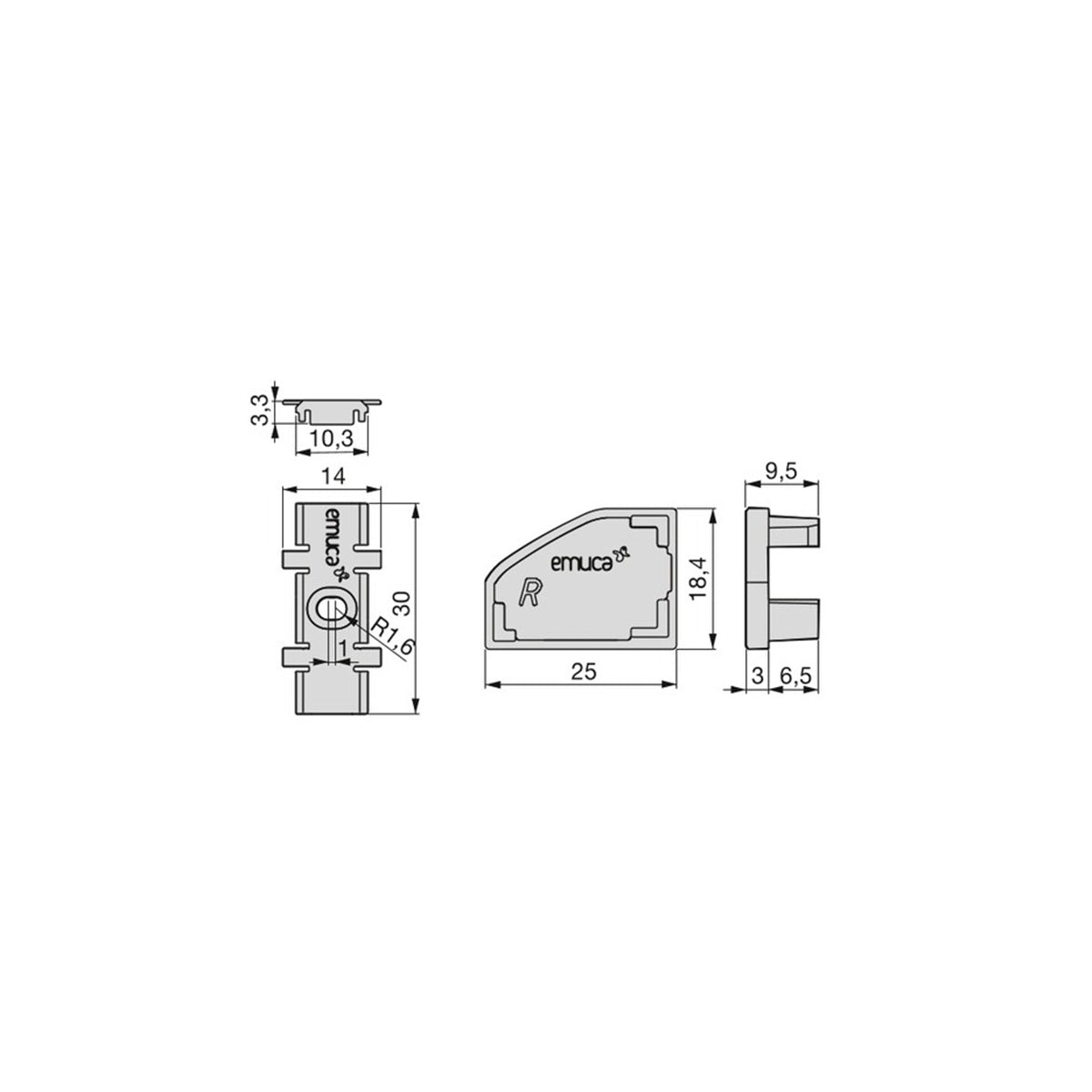 ACCESSORIO PER PROFILO INCLINATO LYNX 5146321