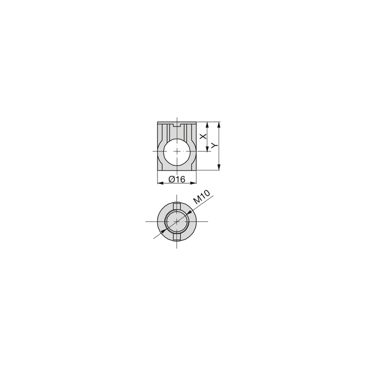 BOCCOLA D16 PER MOBILI ZINCATA 8033805 20 PEZZI