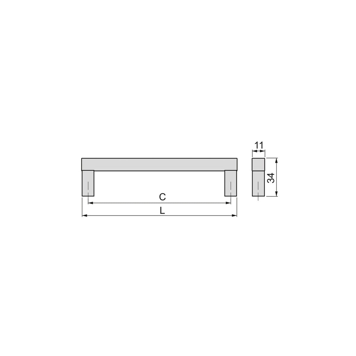 MANIGLIA CATARROJA 160MM ALLUMINIO OPACO 9319862