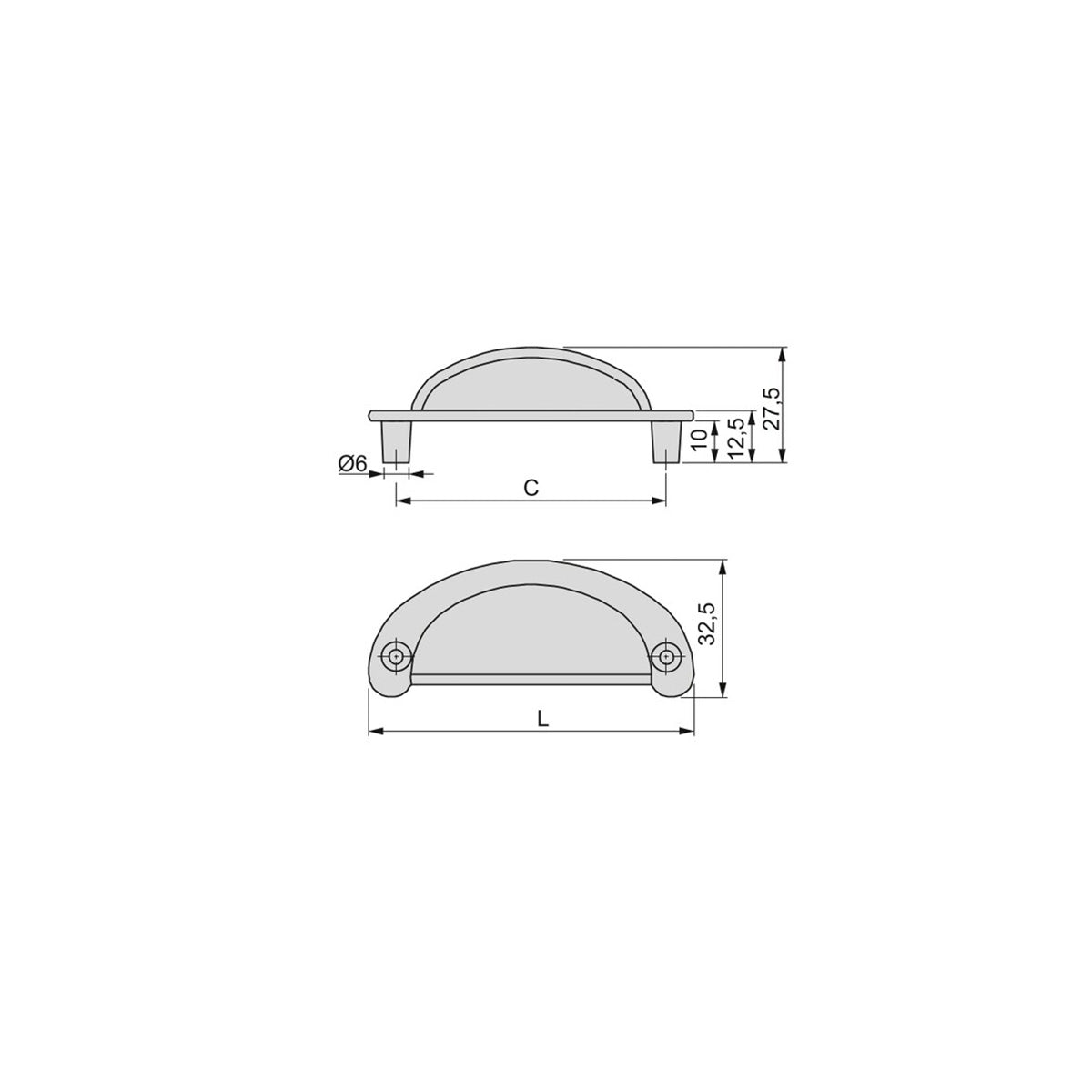 MANIGLIA ALBERIC 64MM BRONZO 9348908