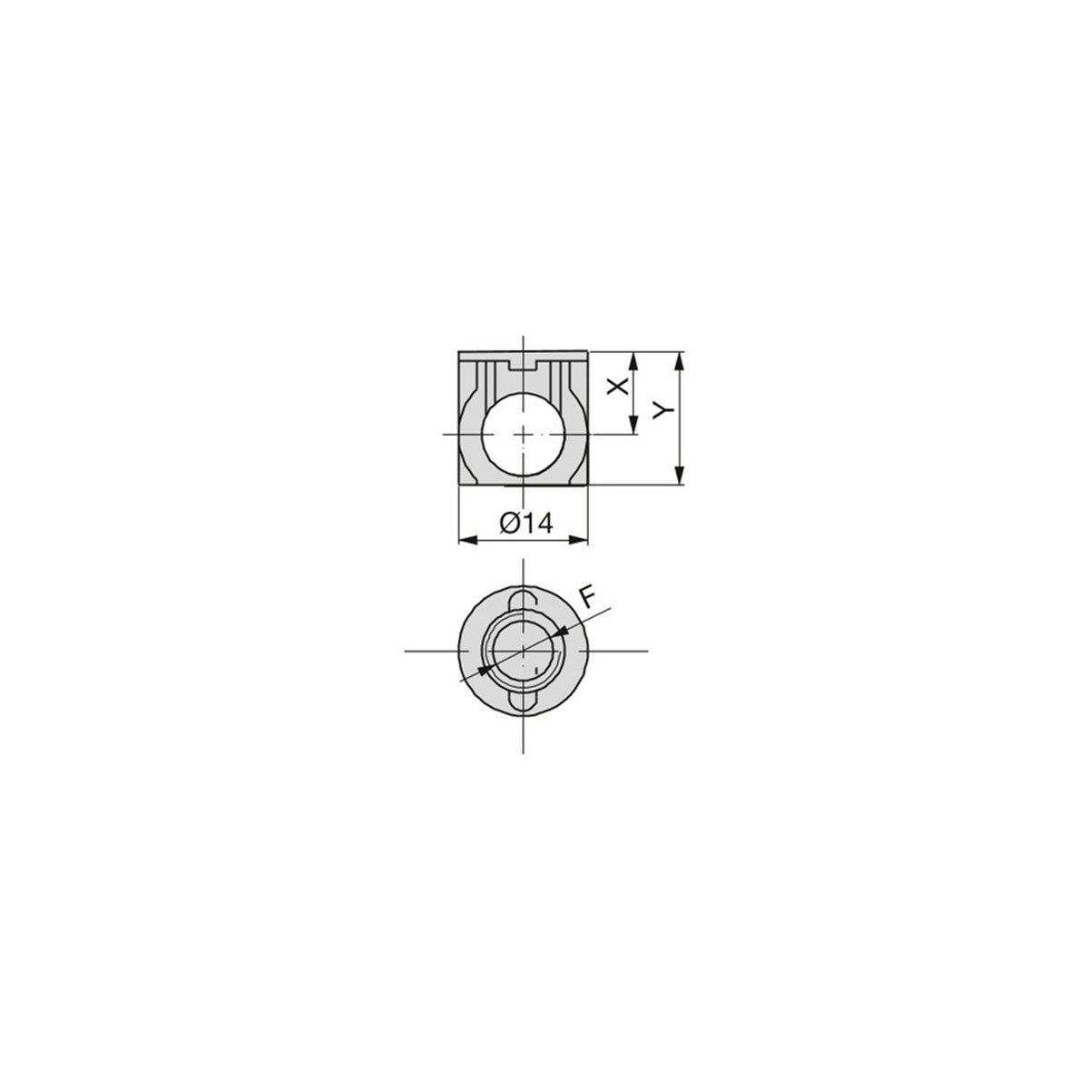 BOCCOLA D14 PER MOBILI 8010605 20 PEZZI
