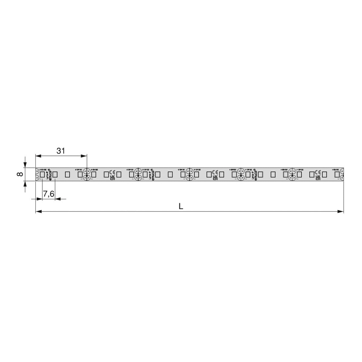 STRISCIA LED ROT5 LYNX-P 14,4/12BC IP20 5209820
