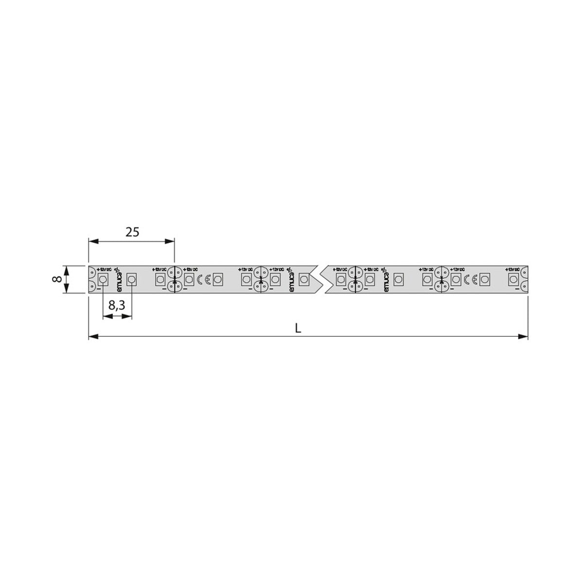 STRISCIA LED ROT5 LYNX-P 9,6/12BC IP20 5210220