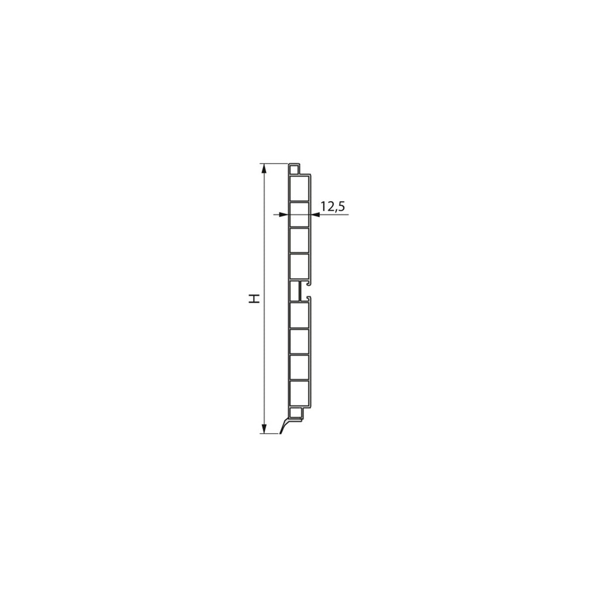ZOCCOLO PLASLINE 2,35 MT SATINATO 8060469