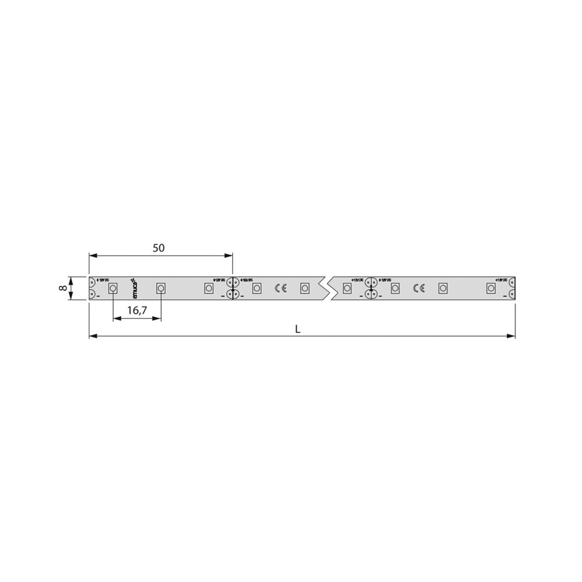 STRISCIA LED ROT5 LYNX-P 4,8/12BF IP20 5220420