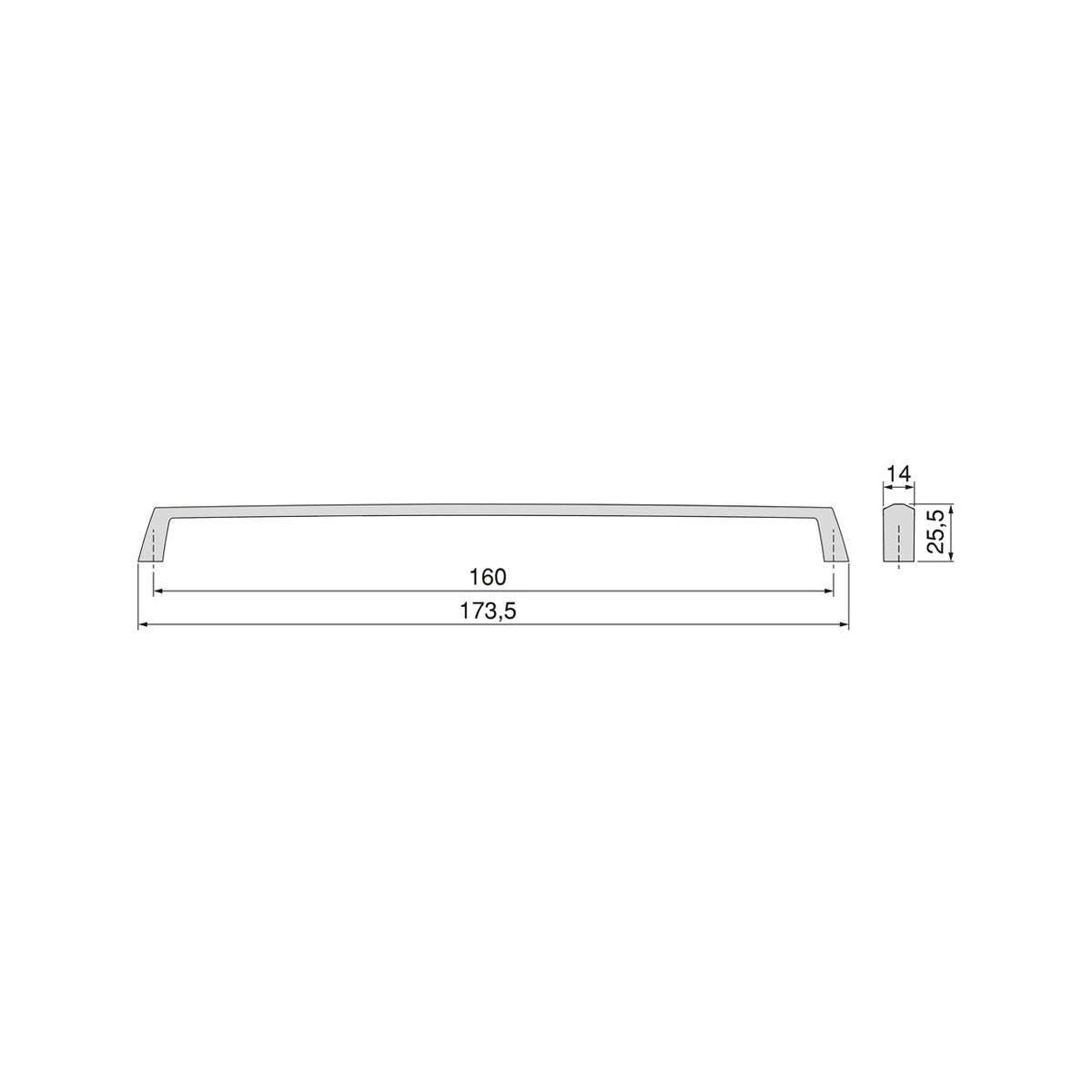 MANIGLIA CANTON 160MM NICHEL SATINATO 9364451