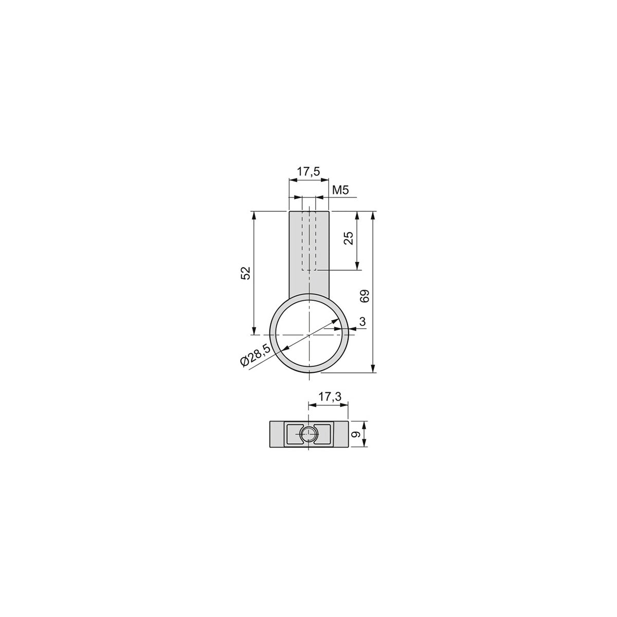 SUPPORTO REGGITUBO CENTRALE D28 7919713