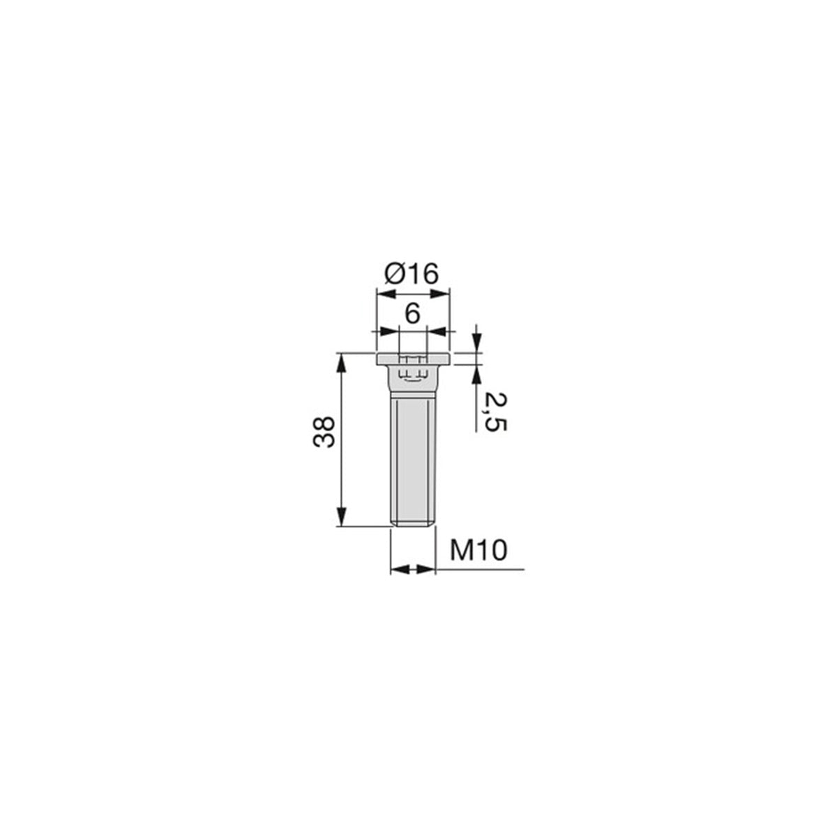 VITE M10 ZINCATA PER PIEDE BONE 3912605