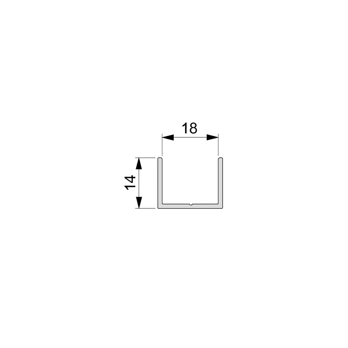 TRAVERSA PLACARD U18X14 ALLUMINIO OPACO L. 2,35MT 6305762