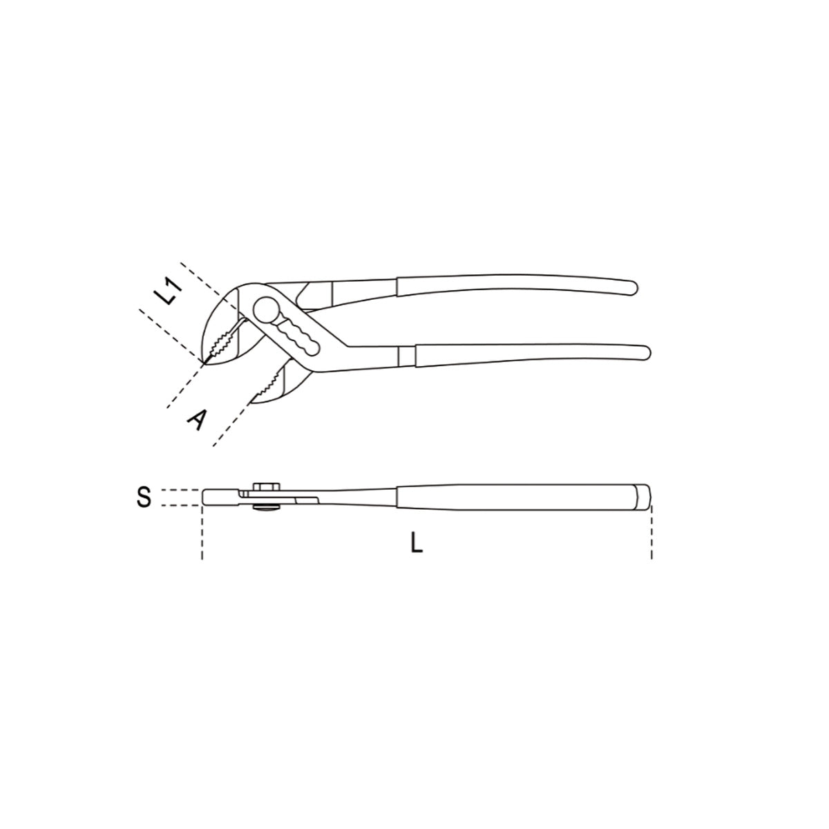 PINZE REGOLABILI CHIUSE 250MM 1048N