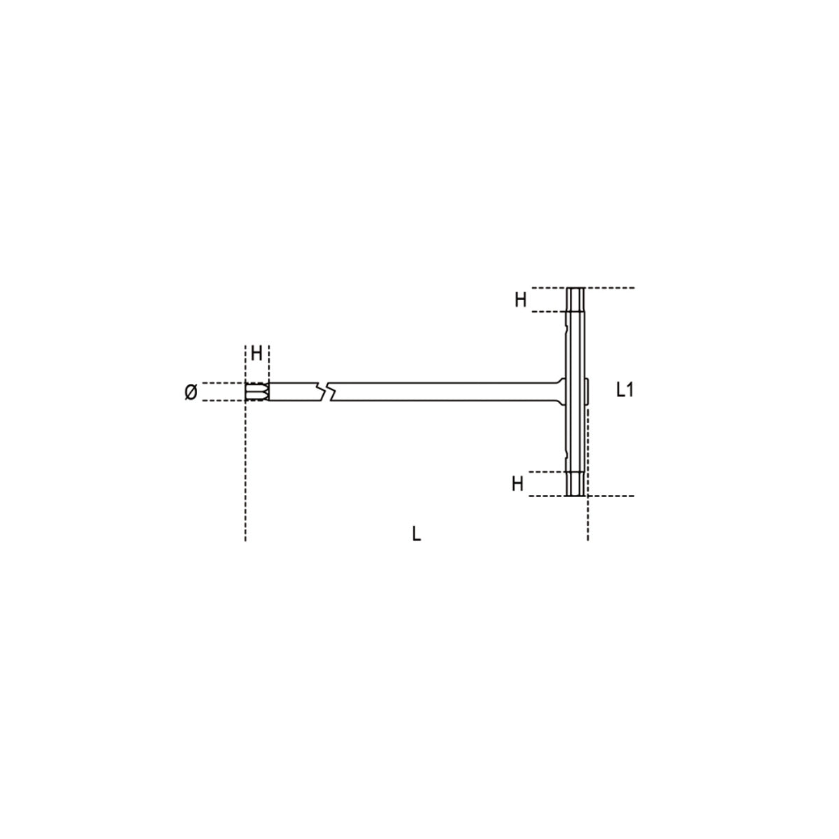 CHIAVE A T ESAGONALE MASCHIO 2,5MM 951