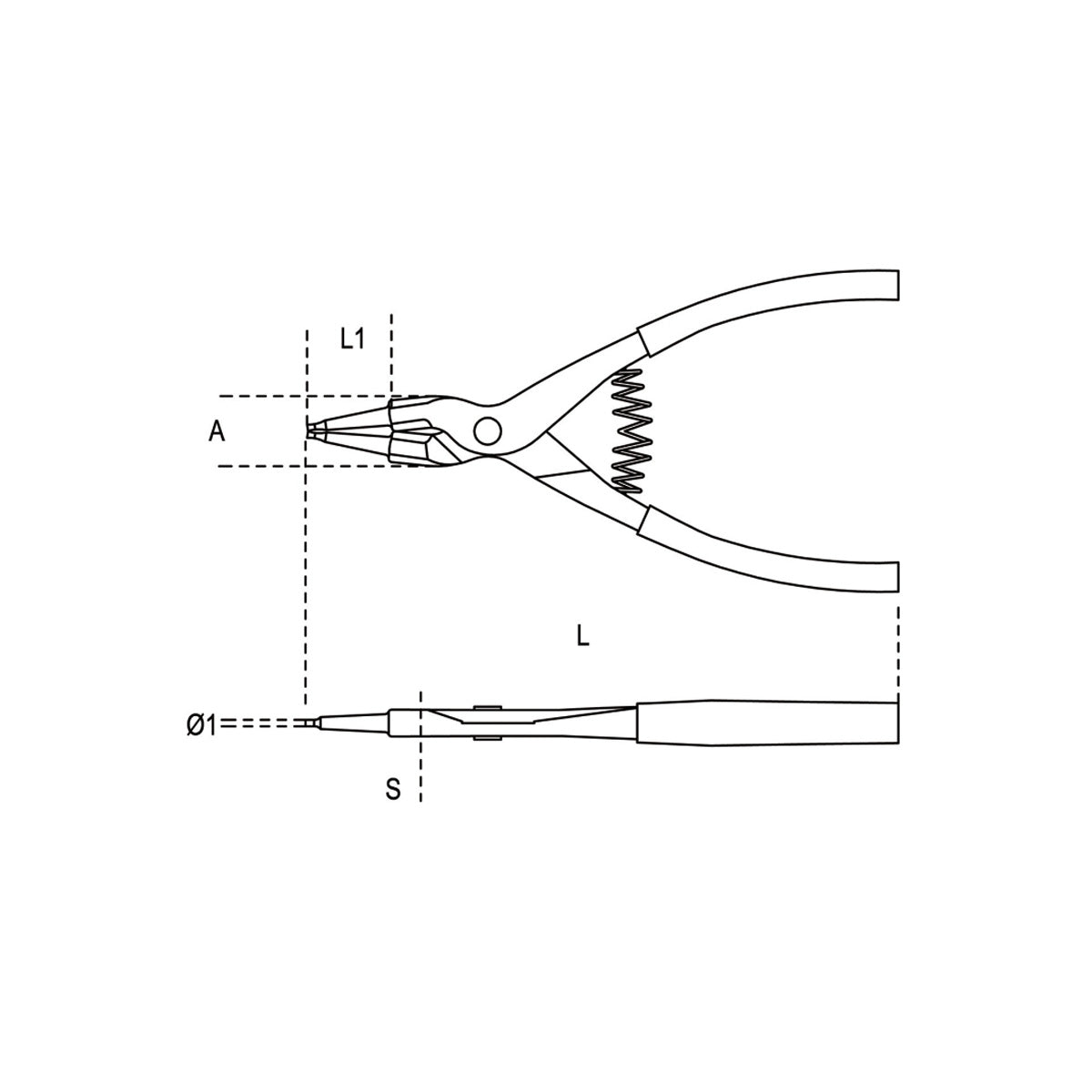 PINZA BECCHI DIRITTI 175MM 1036