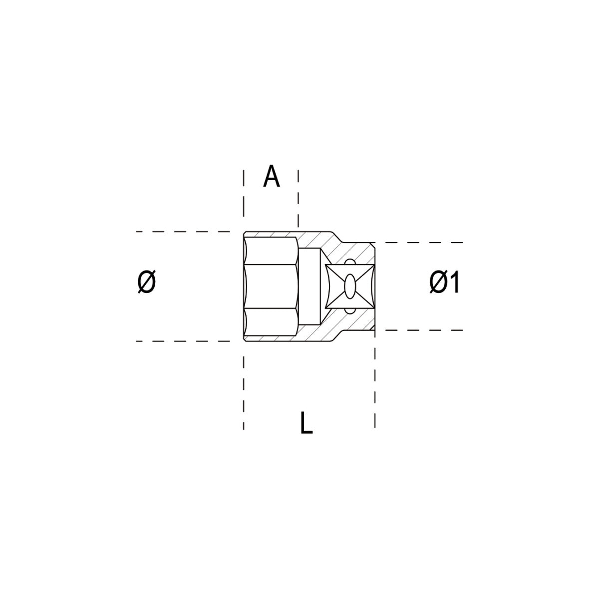 BUSSOLE ESAGONALI 1/2" 17MM 920A